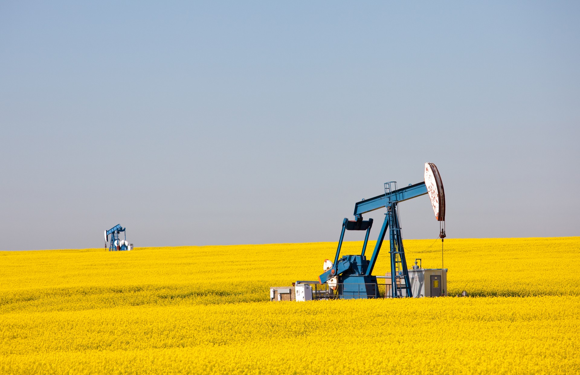 Two Pumpjacks on the Prairie